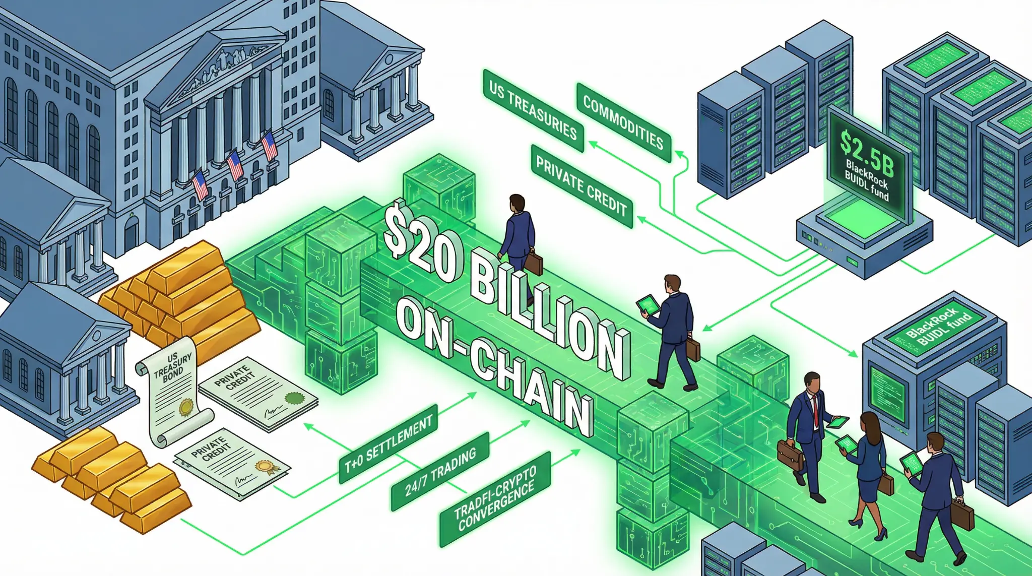 $20 Billion in Tokenized Securities Now On-Chain: The TradFi-Crypto Convergence Accelerates as Wall Street Embraces Blockchain