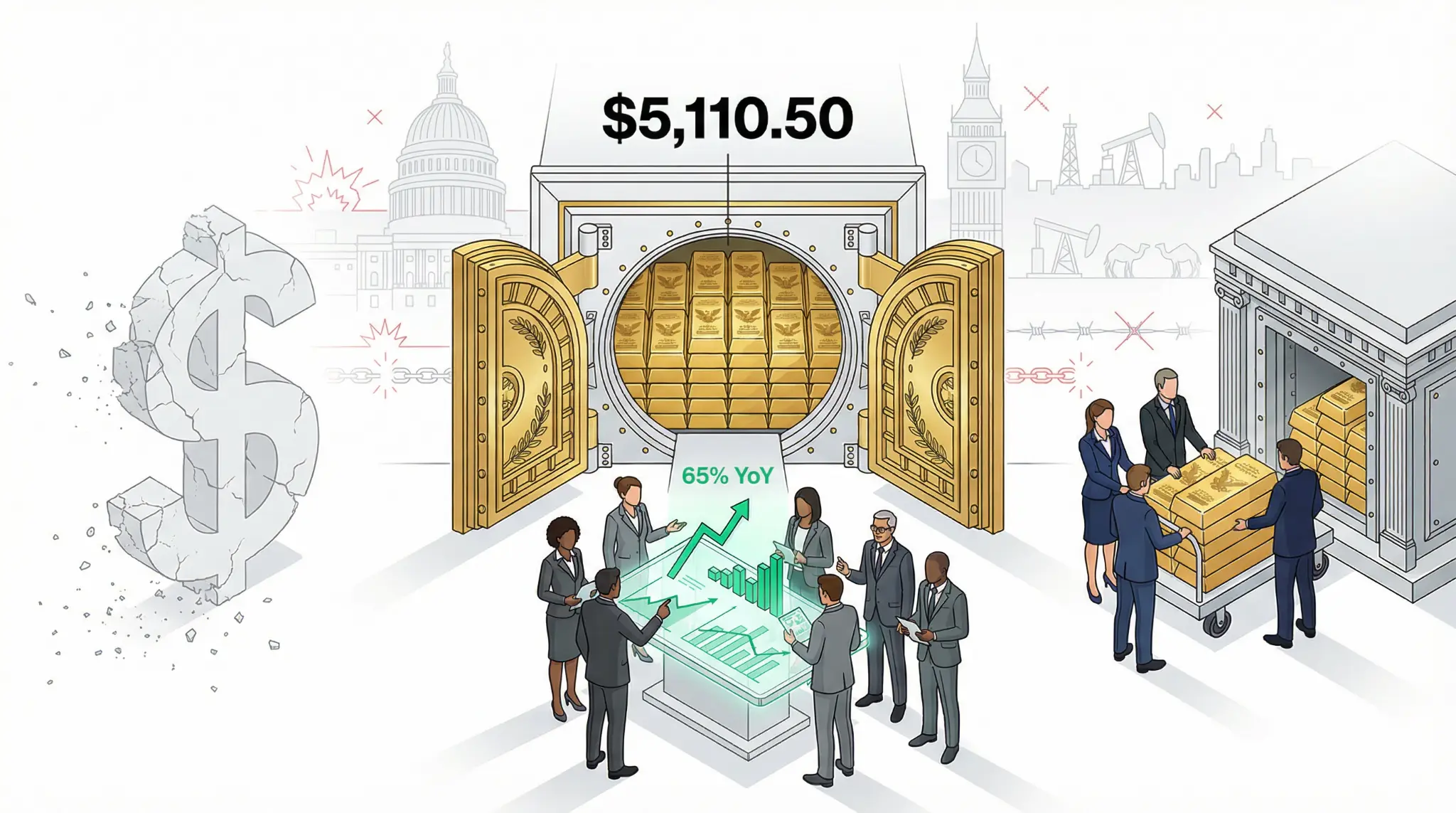 Gold Smashes Through $5,100 for First Time: The Safe-Haven Surge Reflects a Deepening Crisis of Confidence