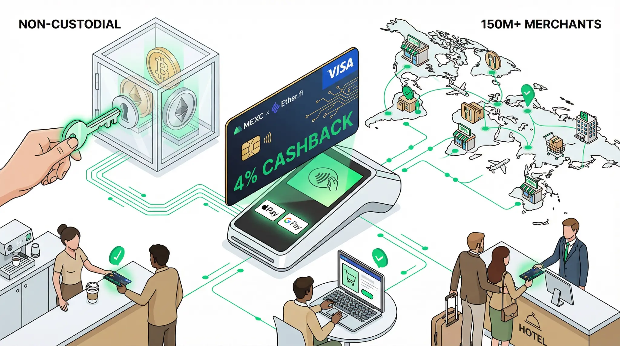 MEXC and Ether.fi Launch Co-Branded Crypto Card: 4% Cashback Brings Self-Custody to 150M+ Merchants
