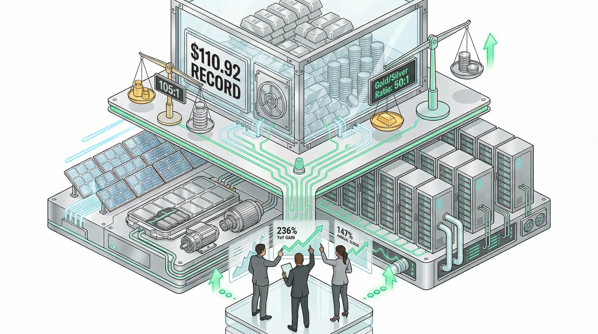 Silver Explodes to Record $110: The Industrial Metal Outpaces Gold in Historic Surge
